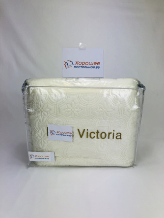 Покрывало Однотонное Blumarine-Victoria с наволочками 50*70 (2шт). Материал сатин-люкс. Размер 240*242 см. Цвет нежно-бежевый фото 9